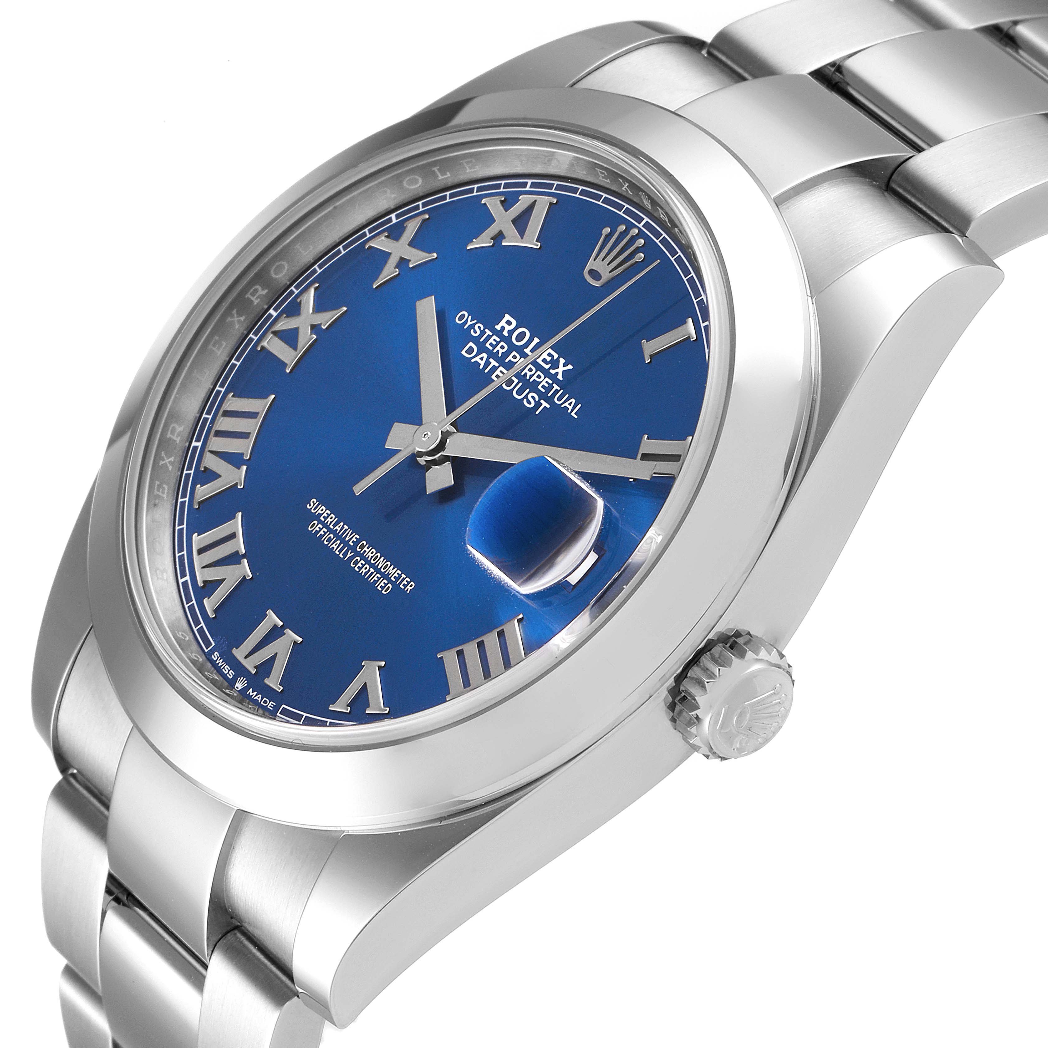 rolex datejust blue roman dial