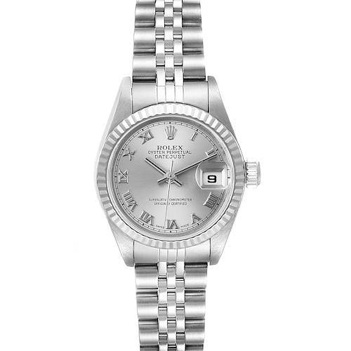 Photo of Rolex Datejust Steel White Gold Silver Dial Ladies Watch 79174
