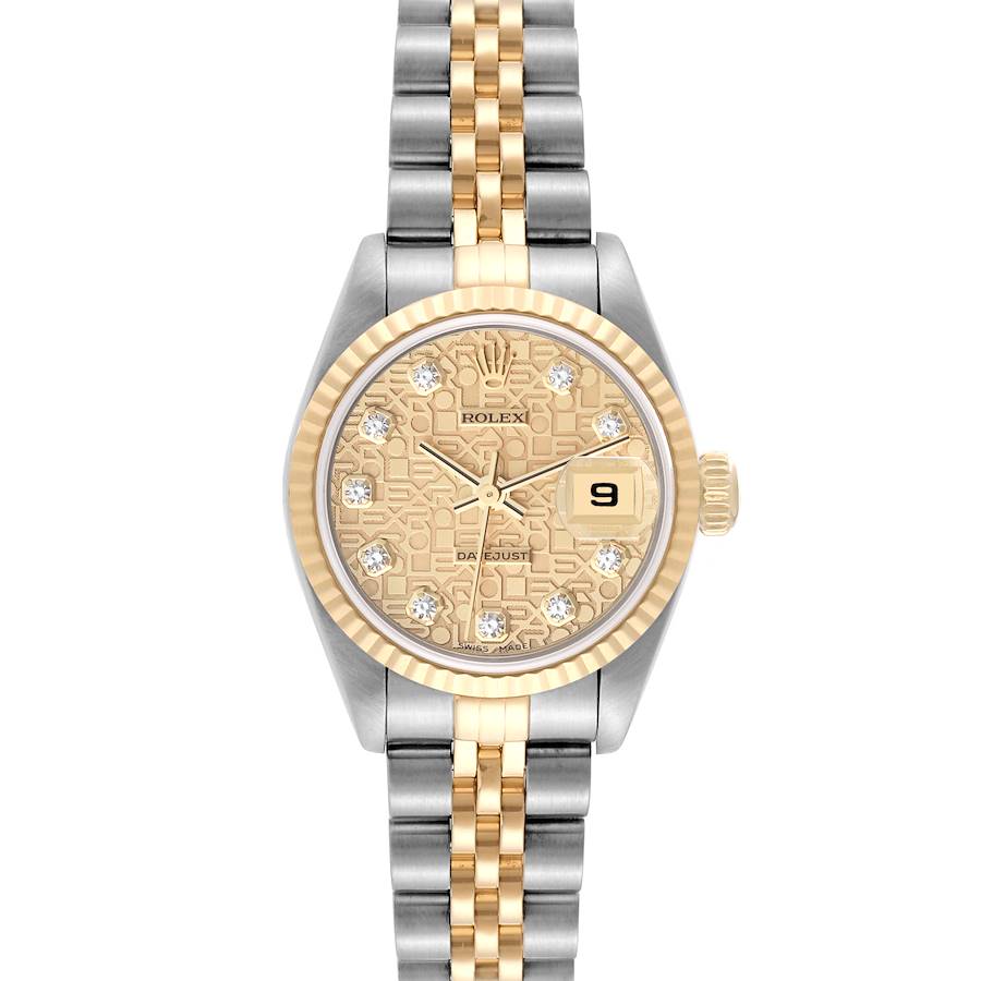 Rolex Datejust Steel Yellow Gold Anniversary Diamond Dial Ladies Watch 79173 SwissWatchExpo