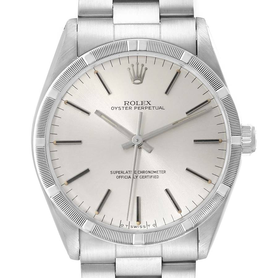 Rolex Oyster Perpetual Sigma Dial Steel Vintage Mens Watch 1007 SwissWatchExpo