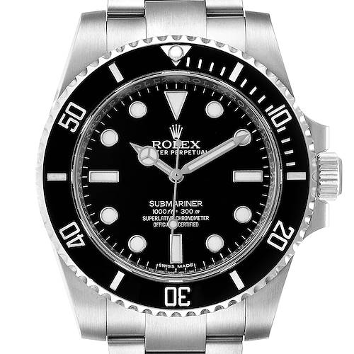 Photo of Rolex Submariner 40mm Black Dial Ceramic Bezel Steel Watch 114060 Box Card