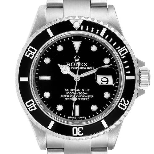 Photo of Rolex Submariner Black Dial Stainless Steel Mens Watch 16610