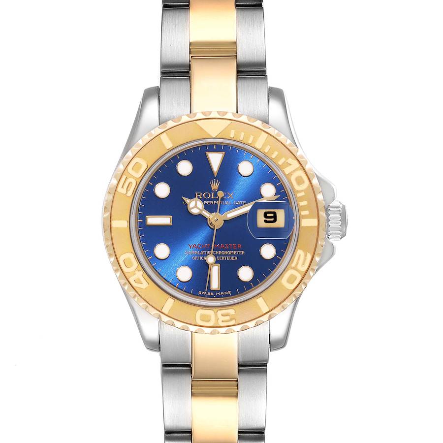 Rolex Yachtmaster 29 Steel Yellow Gold Blue Dial Ladies Watch 69623 SwissWatchExpo