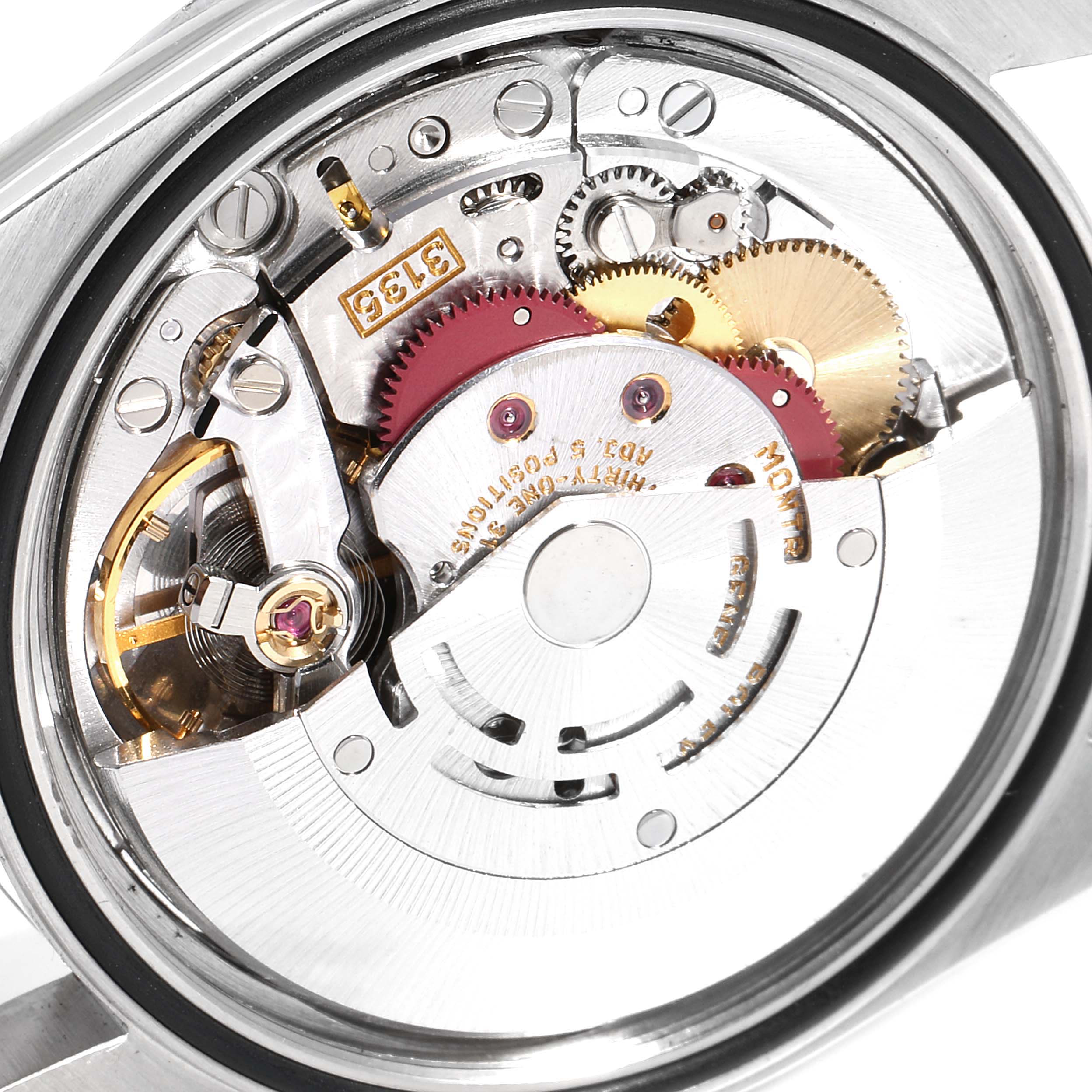 This image shows the detailed inner mechanical movement of a Rolex Datejust 16234 Men's Stainless Steel Silver Dial 16234 Men's Stainless Steel Silver Dial model, viewed from the back.