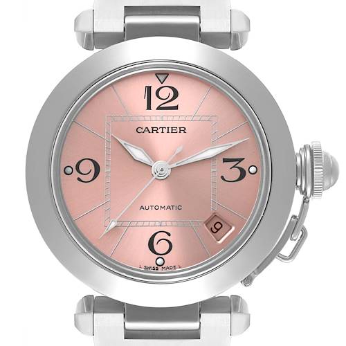 Photo of Cartier Pasha C Midsize Pink Dial Automatic Ladies Watch W31075M7 Box Papers