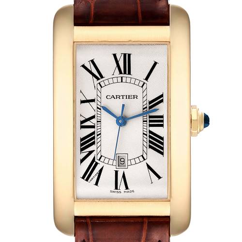 Photo of Cartier Tank Americaine Yellow Gold Automatic Mens Watch W2603156