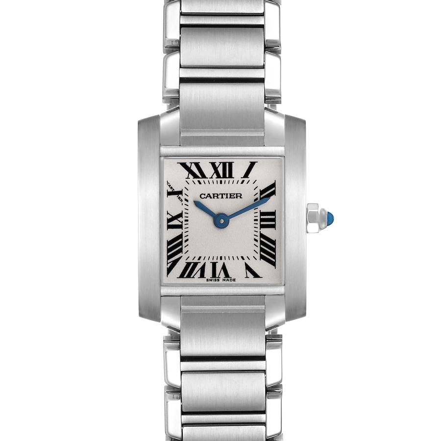 Cartier Tank Francaise Small Steel Ladies Watch W51008Q3 Box Papers SwissWatchExpo