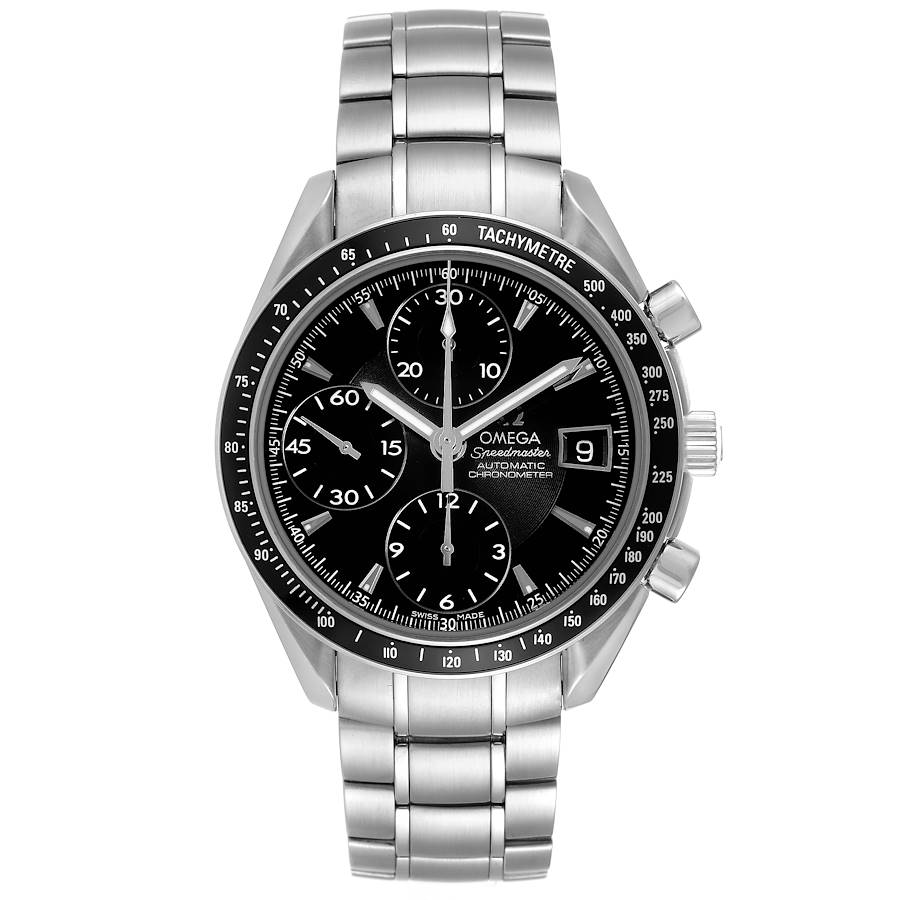 Omega Speedmaster Date Chronograph Black Dial Mens Watch 3210.50.00 Box Card