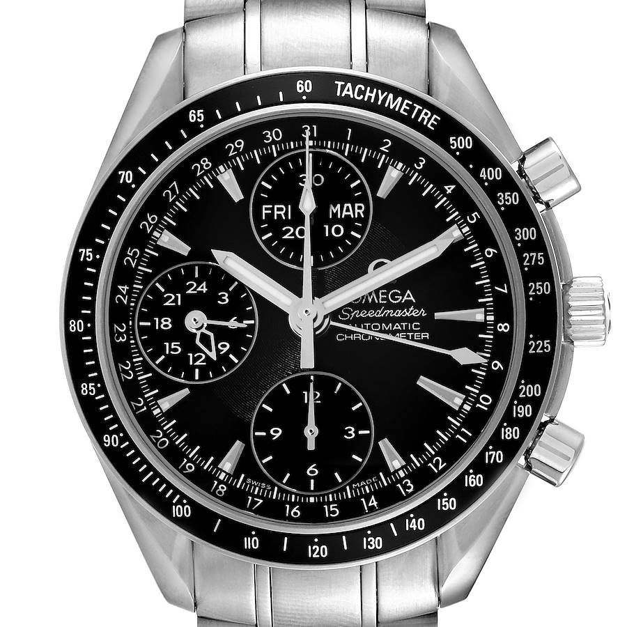 Omega Speedmaster Day-Date 40 Steel Chronograph Mens Watch 3220.50.00 SwissWatchExpo