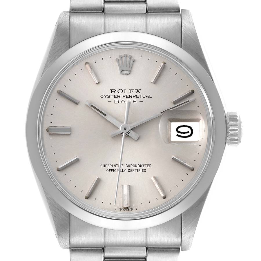 NOT FOR SALE Rolex Date Stainless Steel Silver Dial Vintage Mens Watch 1500 PARTIAL PAYMENT SwissWatchExpo