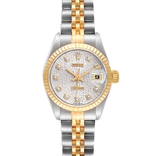 Photo of Rolex Datejust Steel Yellow Gold Anniversary Diamond Dial Ladies Watch 69173