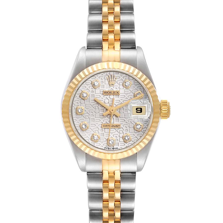 Rolex Datejust Steel Yellow Gold Anniversary Diamond Dial Ladies Watch 69173 SwissWatchExpo