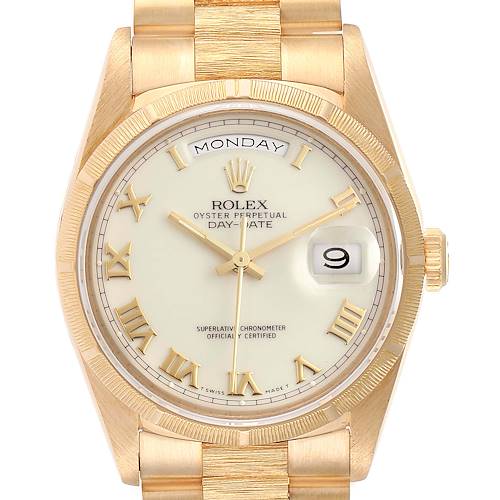 Photo of Rolex Day-Date President Yellow Gold Ivory Dial Mens Watch 18248