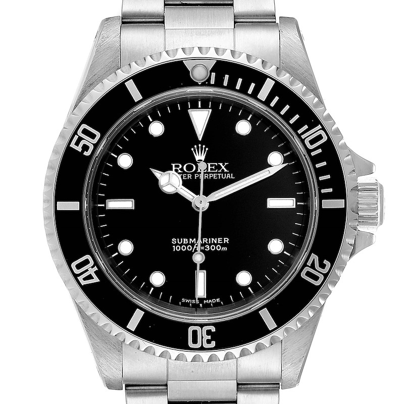 Rolex Submariner Non-Date 2 Liner Steel Mens Watch 14060 Box Papers SwissWatchExpo