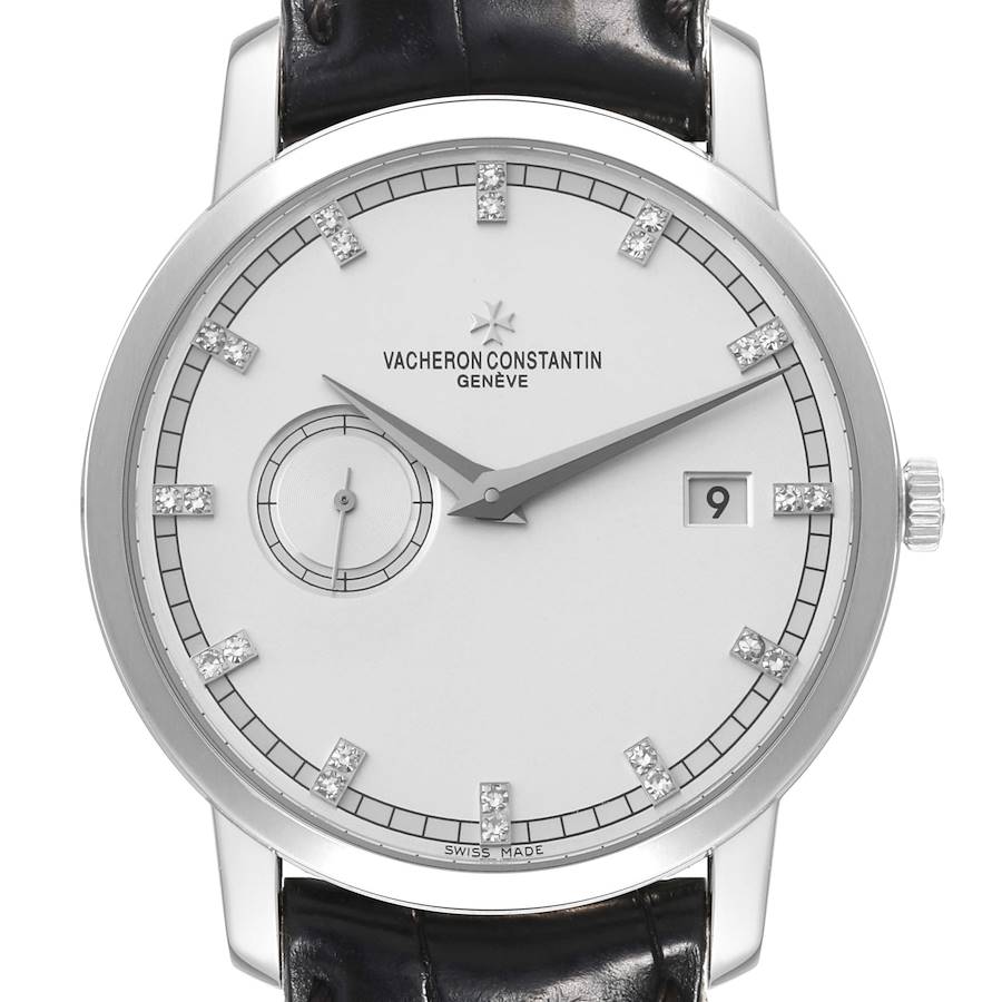 Vacheron Constantin Traditionnelle White Gold Mens Watch 87172 Papers SwissWatchExpo