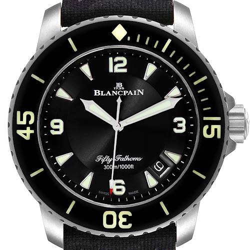 Photo of Blancpain Fifty Fathoms Steel Mens Watch 5015-1130-71 Box Card