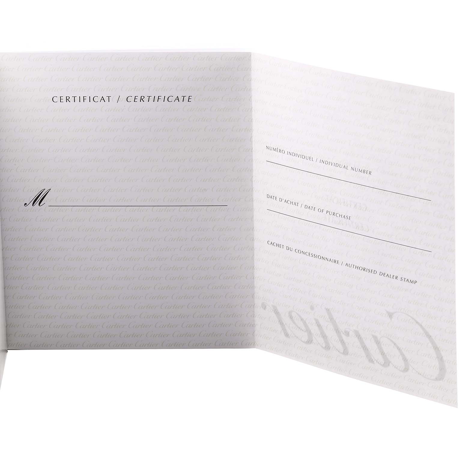 This image shows the certificate of Best Quality
ity booklet for the Cartier Pasha W31077M7 Men
s Stainless Steel Black Dial W31077M7 Men
s Stainless Steel Black Dial model watch.