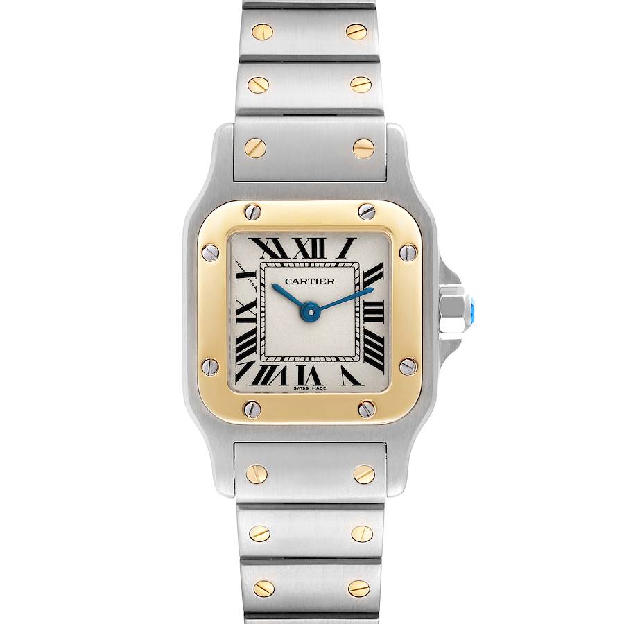 Cartier Santos Galbee Small Steel Yellow Gold Ladies Watch W20012C4 SwissWatchExpo