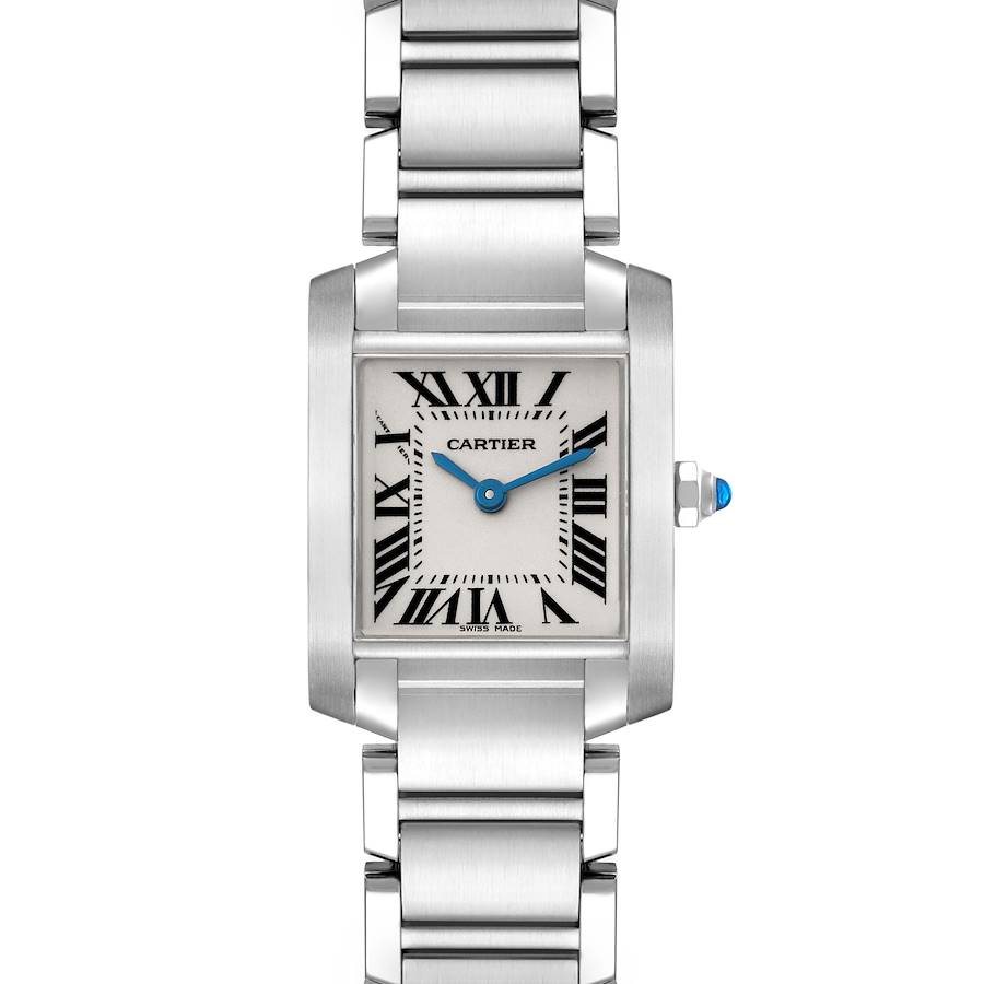 Cartier Tank Francaise Small Silver Dial Steel Ladies Watch W51008Q3 SwissWatchExpo