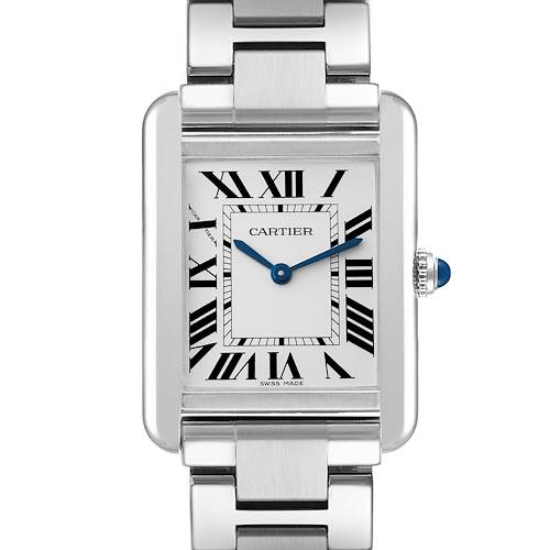 Photo of Cartier Tank Solo Small Silver Dial Steel Ladies Watch W5200013 Box Papers