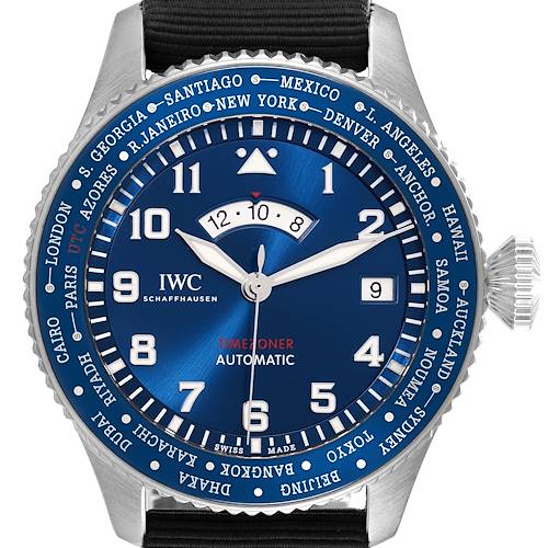 Photo of IWC Pilots Timezoner Le Petit Prince Steel Mens Watch IW395503 Box Card