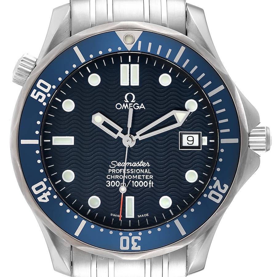 Omega Seamaster 300M Blue Dial Steel Mens Watch 2531.80.00 Box Card SwissWatchExpo