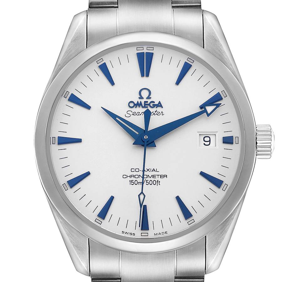 The Omega Seamaster model 2503.33.00 watch is shown from the front, displaying the dial, hands, date window, case, and part of the bracelet.