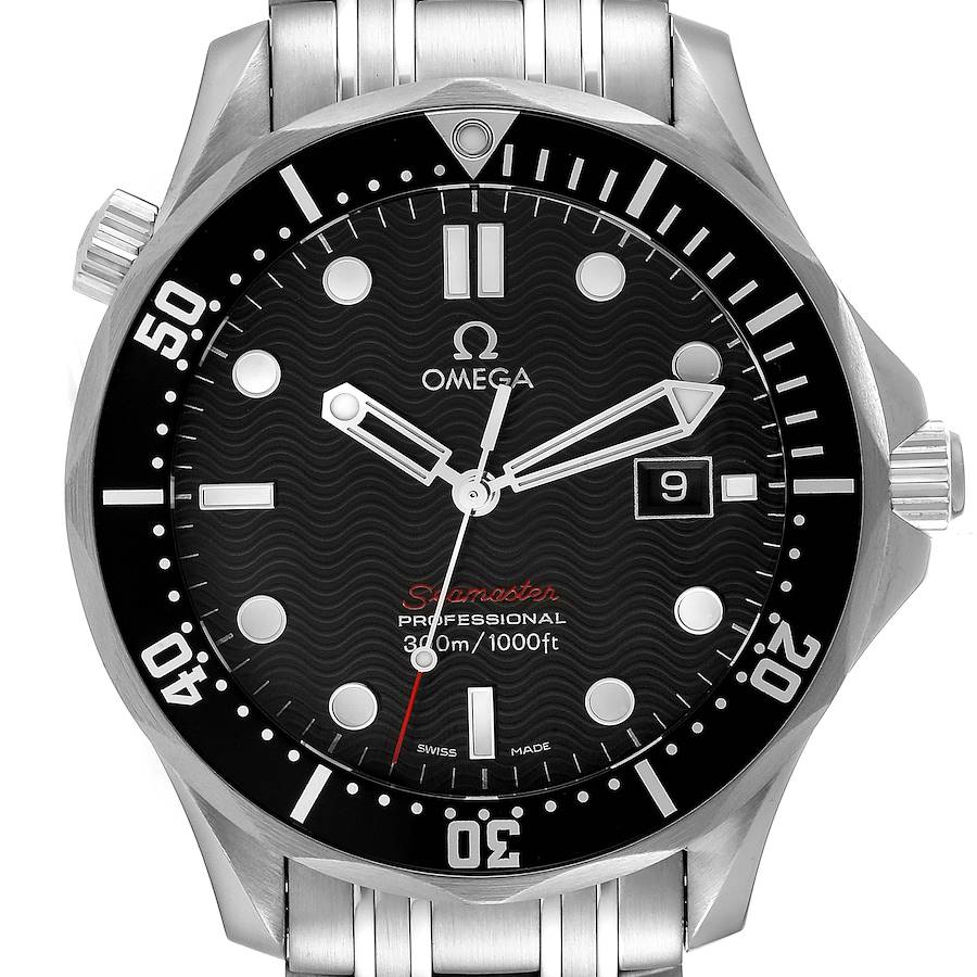 Omega Seamaster Quartz Black Dial Steel Mens Watch 212.30.41.61.01.001 Box Card SwissWatchExpo