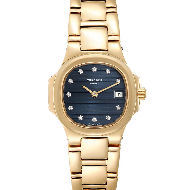 Patek Philippe Nautilus 18K Yellow Gold Diamond Ladies Watch 4700 SwissWatchExpo