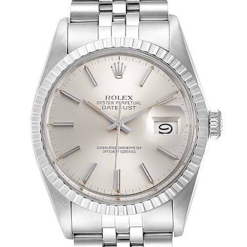 Photo of Rolex Datejust Silver Dial Vintage Steel Mens Watch 16030 Papers