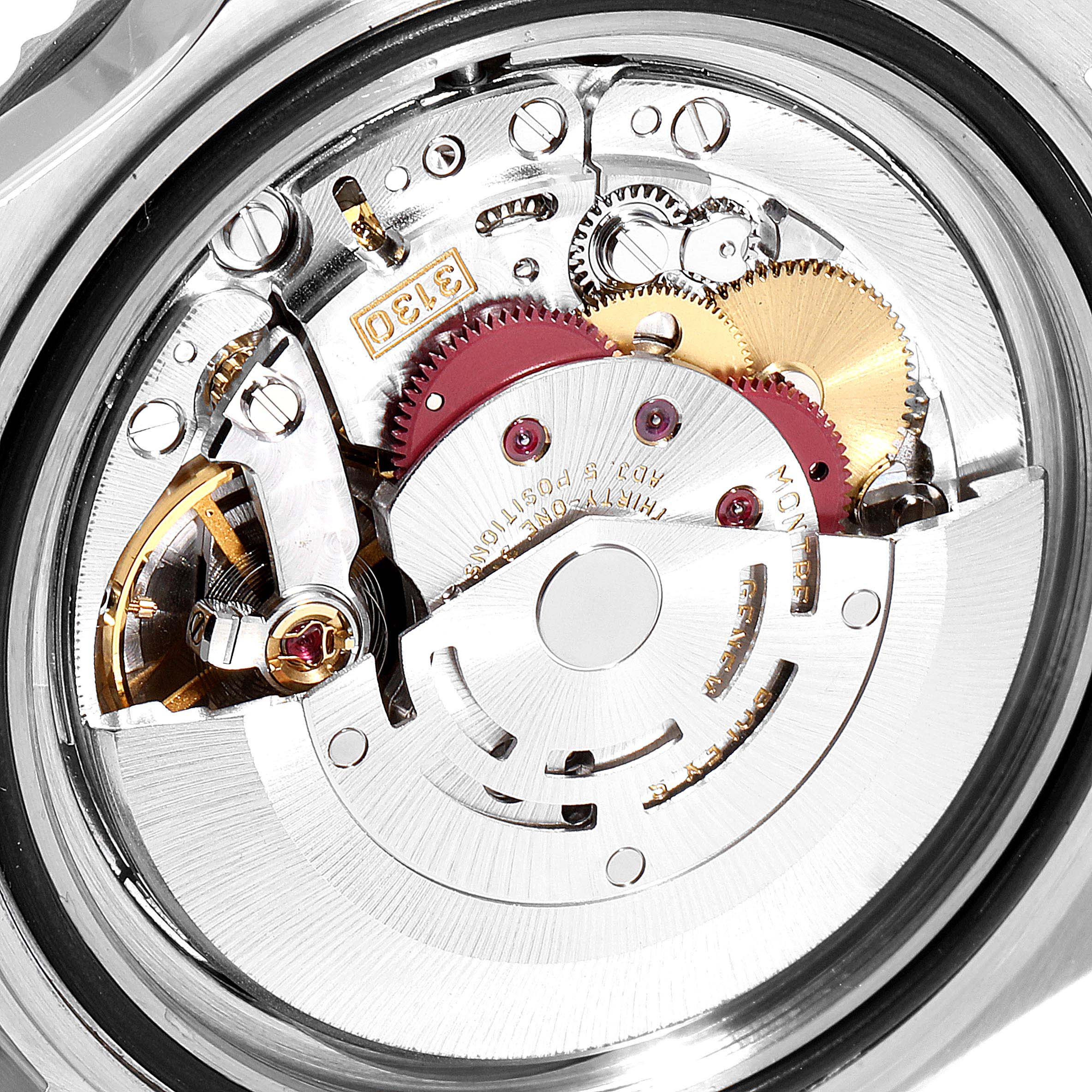 This image shows the intricate internal mechanism of a Rolex Submariner 14060 Men
s Stainless Steel Black Dial 14060 Men
s Stainless Steel Black Dial watch viewed from the back.