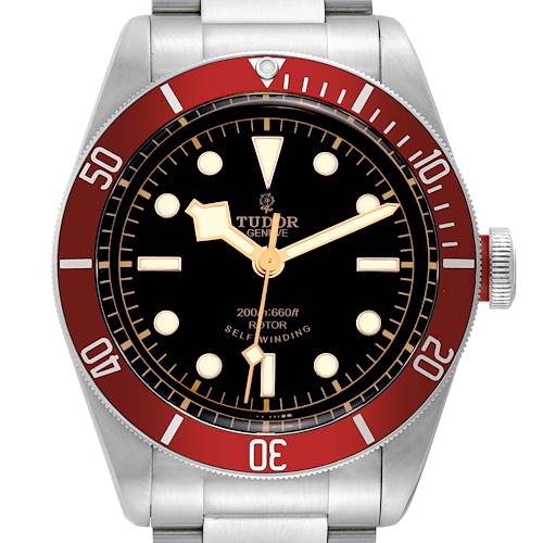 Photo of Tudor Heritage Black Bay Burgundy Bezel Steel Mens Watch 79220R Box Card