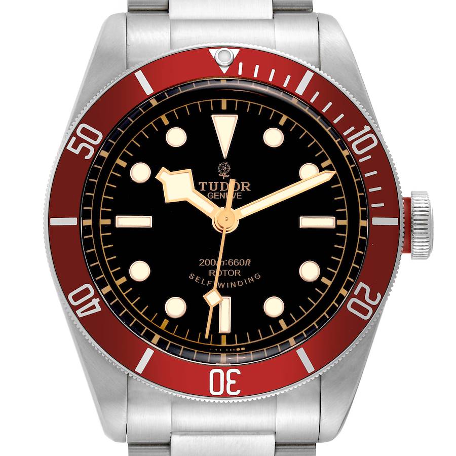 Tudor Heritage Black Bay Burgundy Bezel Steel Mens Watch 79220R Box Card SwissWatchExpo