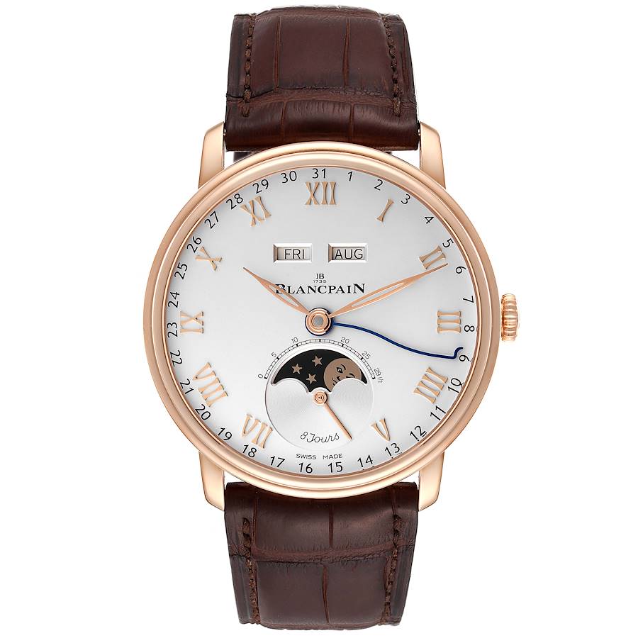 Blancpain Villeret Complete Calendar 8 Days Rose Gold Watch 6639