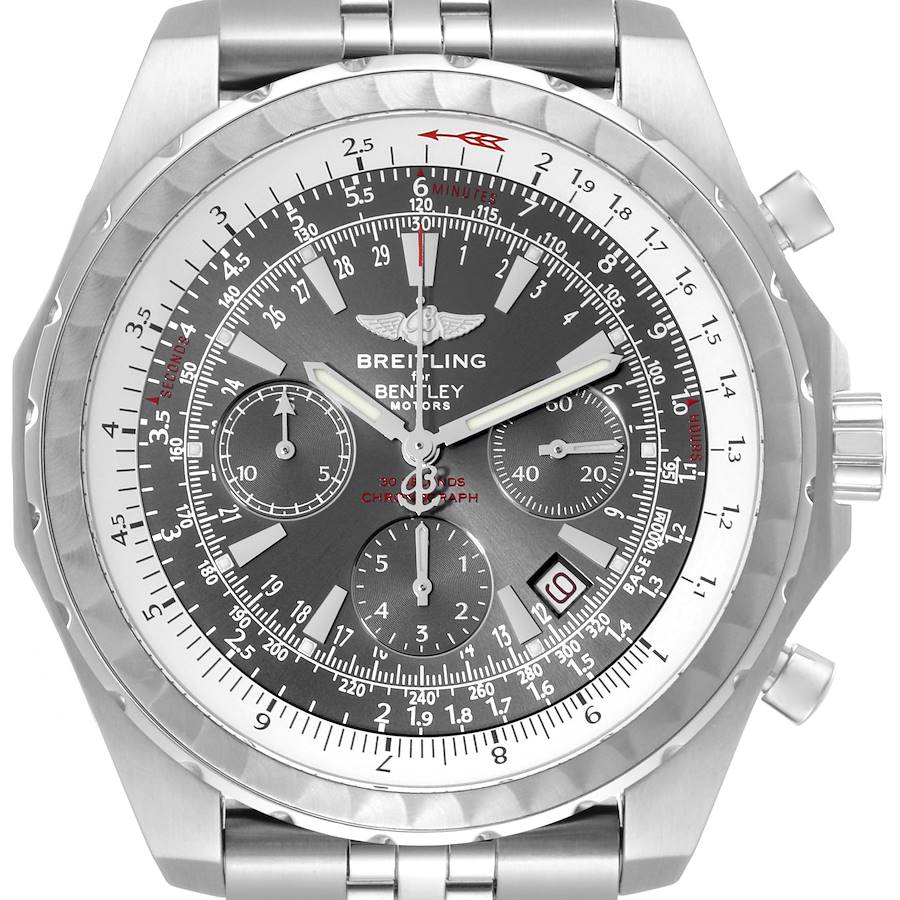 Breitling Bentley Motors T Slate Dial Chronograph Steel Mens Watch A25363 SwissWatchExpo