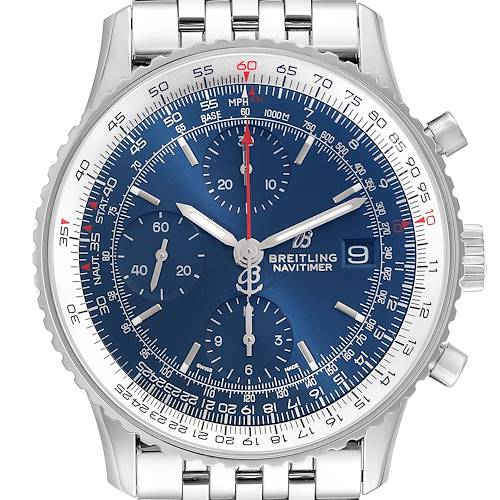 Photo of Breitling Navitimer Heritage Blue Dial Steel Mens Watch A13324 Box Card