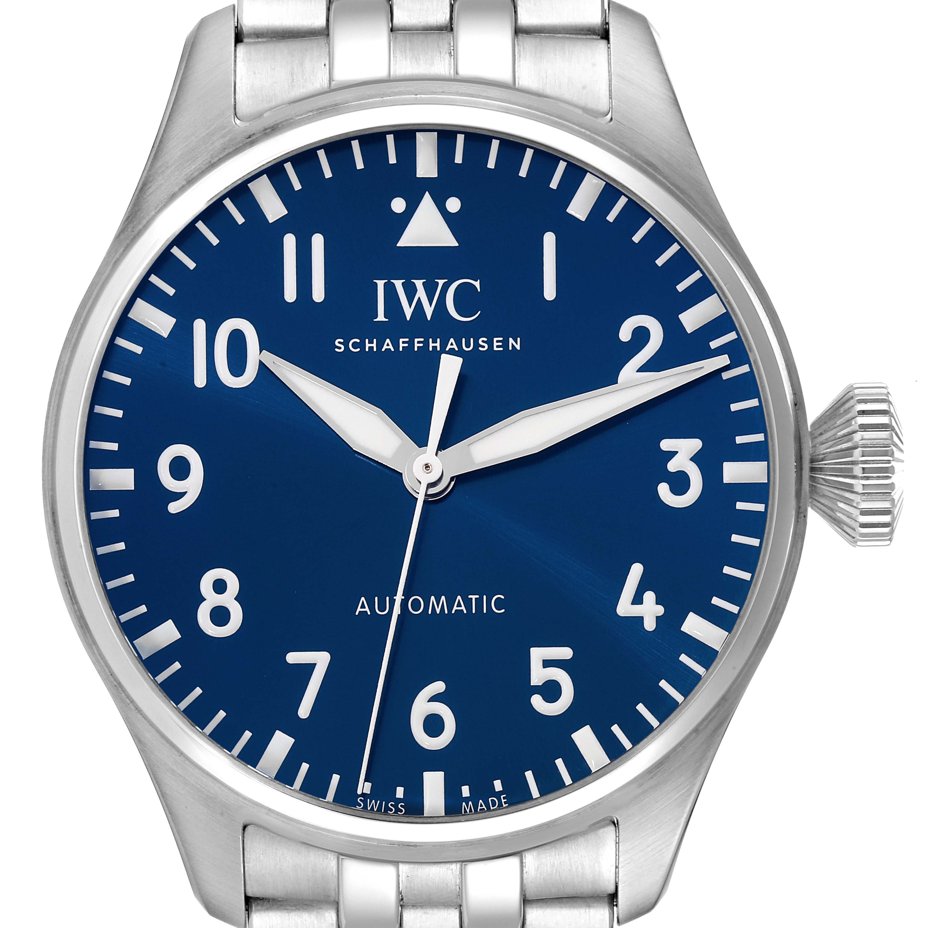 IWC Big Pilots 43mm Steel Blue Dial Mens Automatic Watch