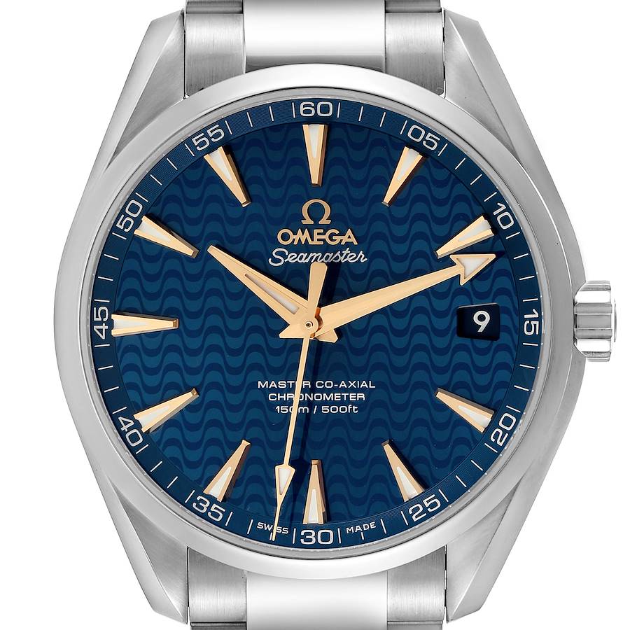 Omega Seamaster Aqua Terra Blue Dial Mens Watch 231.10.42.21.03.006 Box Card SwissWatchExpo