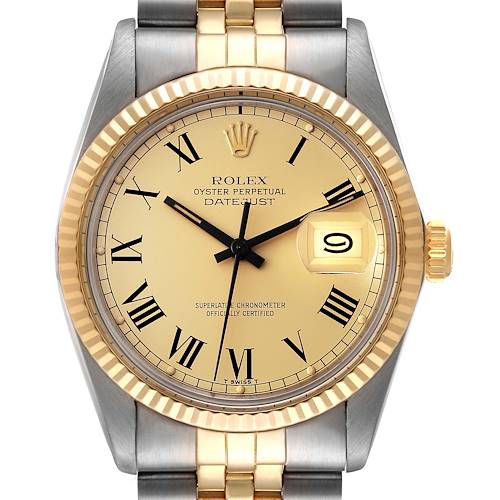 Photo of *NOT FOR SALE* Rolex Datejust Steel Yellow Gold Buckley Dial Vintage Mens Watch 16013 (Partial Payment)