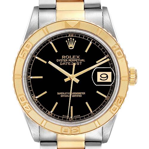 Photo of Rolex Datejust Turnograph Steel Yellow Gold Mens Watch 16263 Box