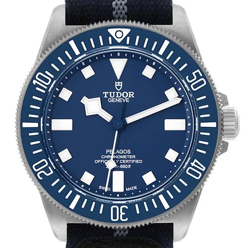 Photo of Tudor Pelagos FXD Blue Dial Automatic Titanium Mens Watch 25707 Unworn