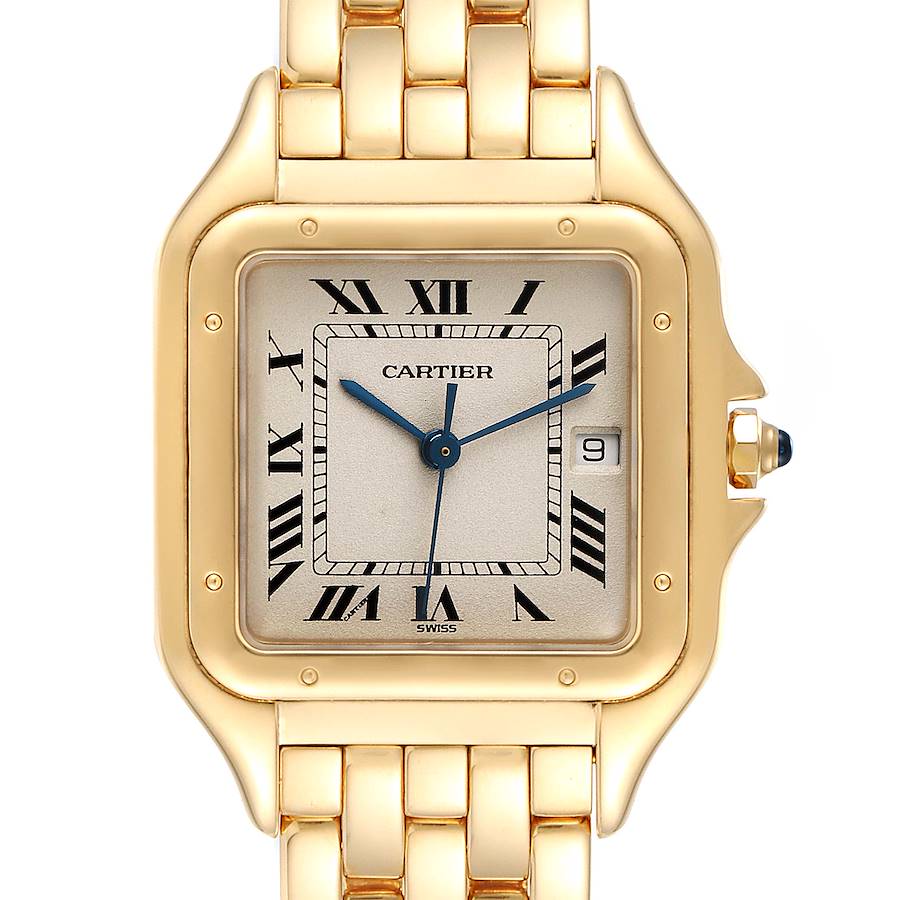 Cartier Panthere XL Blue Sapphire Yellow Gold Unisex Watch W25014B9 SwissWatchExpo
