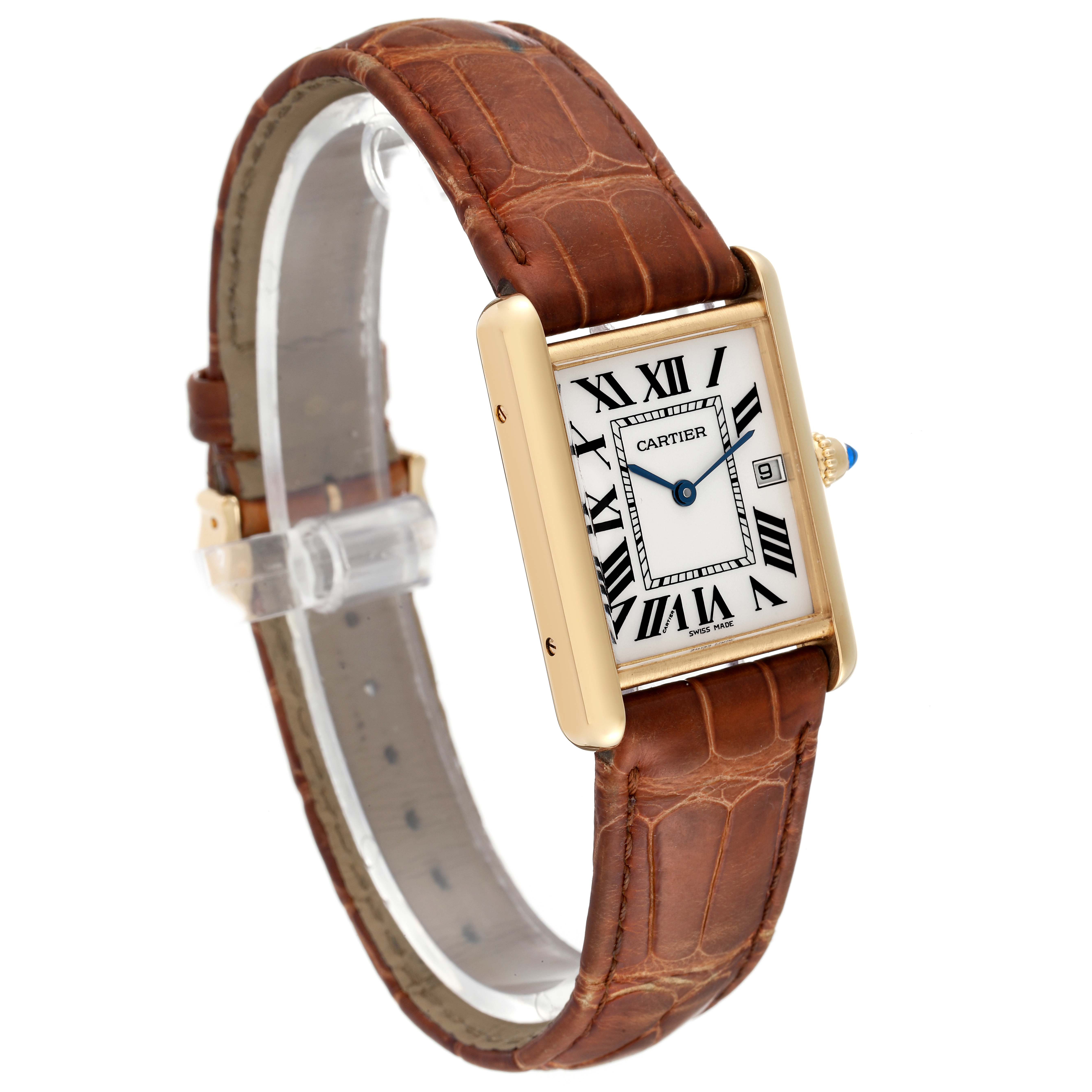 Cartier アナログ時計 ゴールド/ブラウン cartier-tank-louis-18k-yellow-