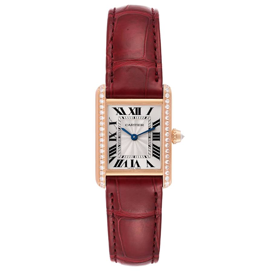 Cartier Tank Louis 18k Rose Gold Mechanical Ladies Watch WGTA0010 Box Card