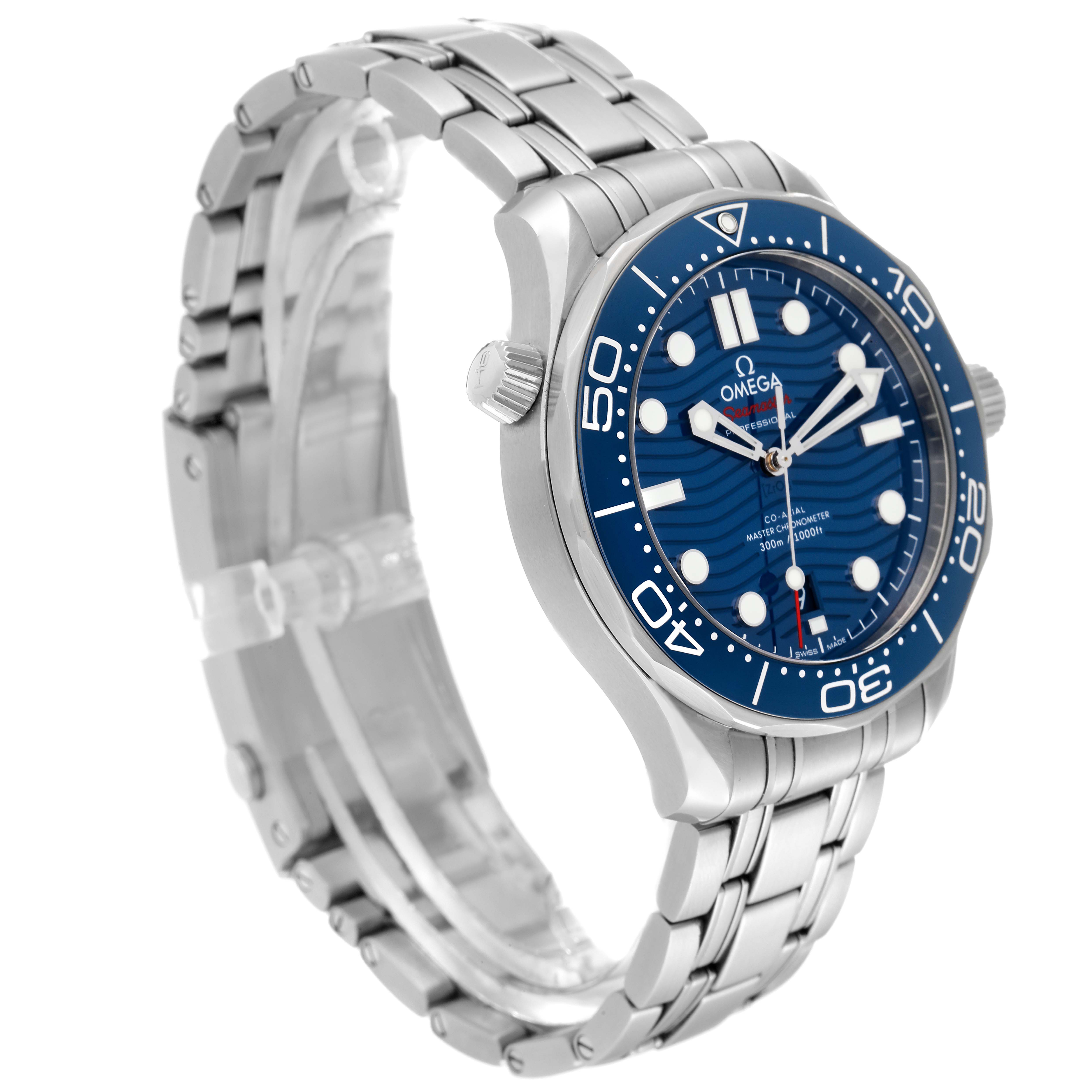 Omega Seamaster Diver 300M Blue Dial Mens Watch 210.30.42.20.03.001 ...