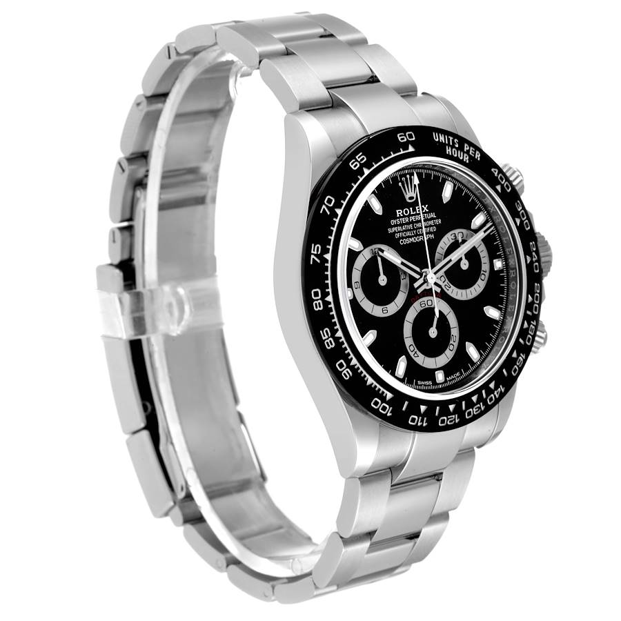 Rolex Daytona Ceramic Bezel Black Dial Mens Watch 116500 Box Card