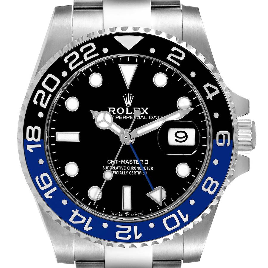 Rolex GMT Master II Black Blue Batman Bezel Steel Mens Watch 126710 Unworn SwissWatchExpo