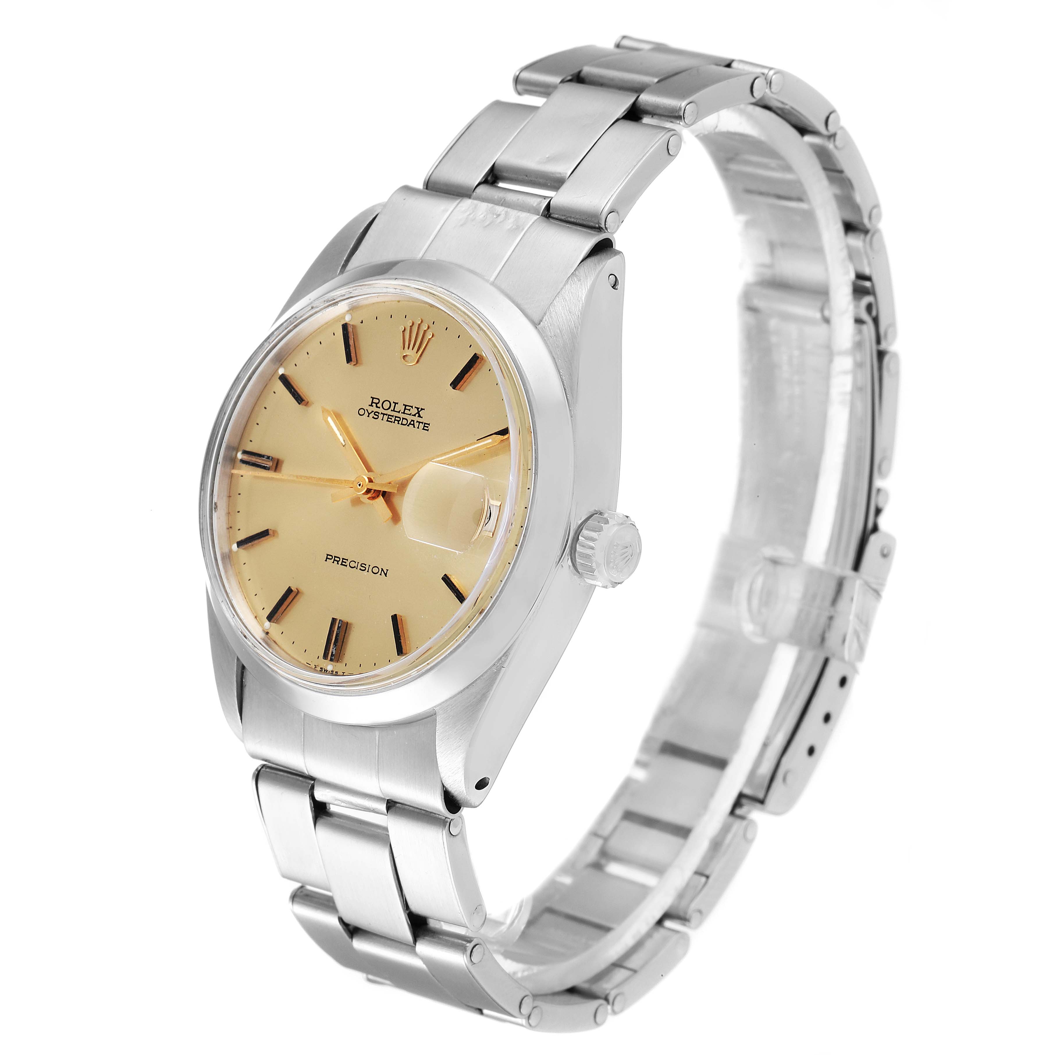 The image shows a Rolex Vintage Collection 6694 Men's Stainless Steel Champagne Dial 6694 Men's Stainless Steel Champagne Dial watch at a three-quarter angle, highlighting the face, crown, and bracelet.