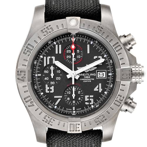 Photo of Breitling Avenger Bandit Grey Dial Green Stap Titanium Watch E13383 Box Papers