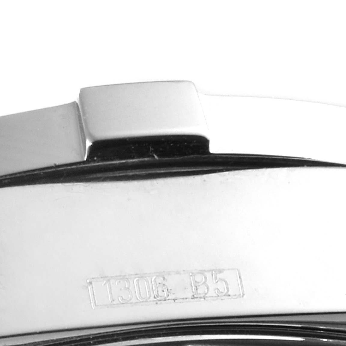 This image shows a close-up of the clasp and part of the bracelet for a Breitling Colt A17380 Men's Stainless Steel Silver Dial A17380 Men's Stainless Steel Silver Dial watch, featuring the model number.